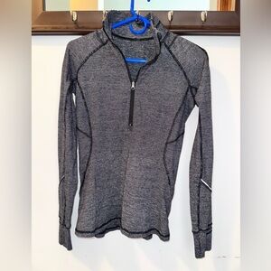 Lululemon Race your Pace Half zip Heathered Black Size 6